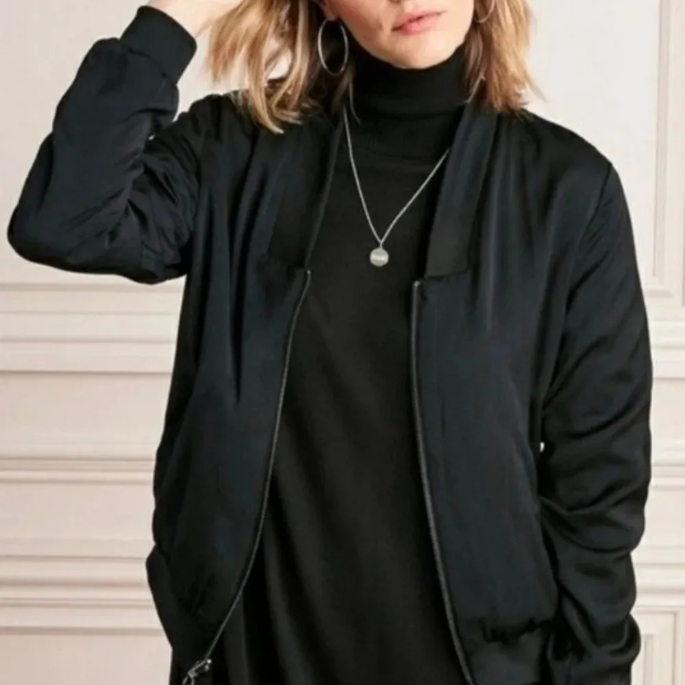NWT Reversible Jacket Stella & Dot Bomber Leopard Black Zip Small Coat
